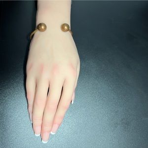 Vintage Copper Cuff Bracelet Simple Modernist Ball End Cuff